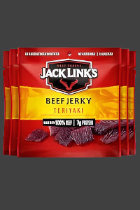 Jack Link's Teriyaki Beef Jerky – 5-Pack, 7g Protein, 100% Beef, Perfect for Lunches & Gifts