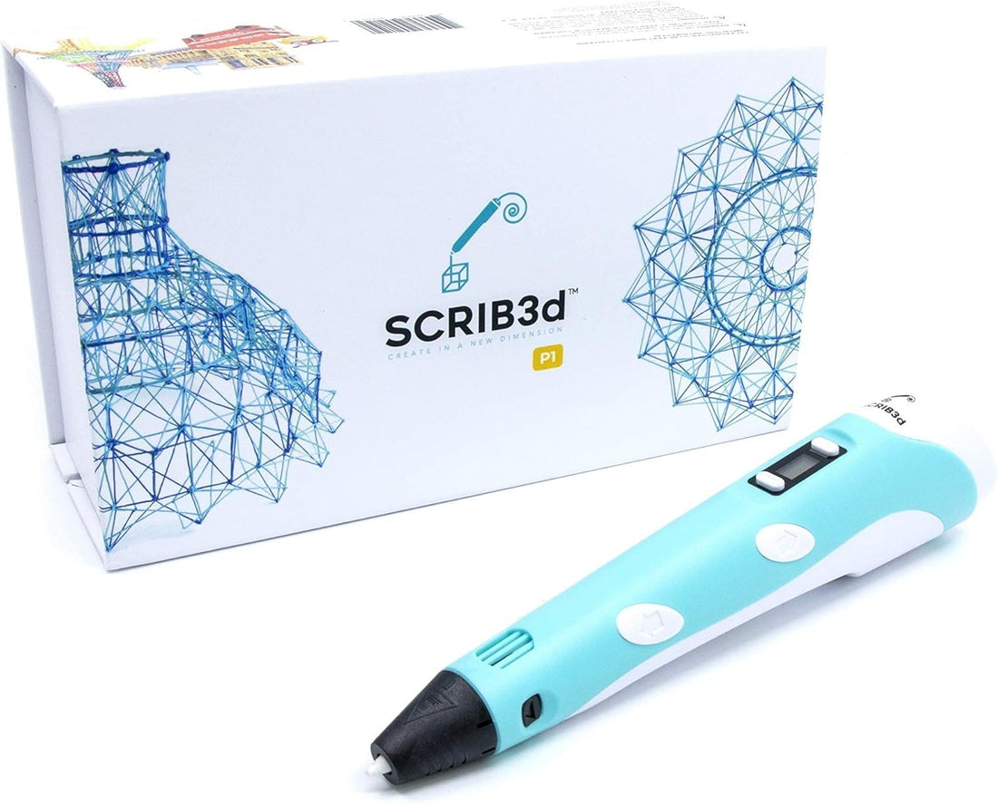 SCRIB3D P1 3D Printing Pen – Includes Pen, PLA Filament, Stencil Book, Project Guide & Charger