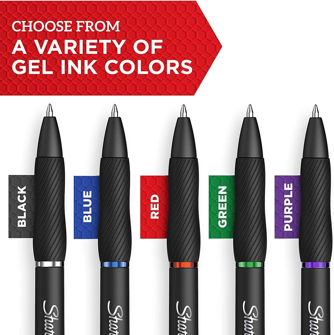 Sharpie S-Gel Pens – 12 Pack, Medium Point 0.7mm, Black Ink & Barrel, For Writing & Journaling