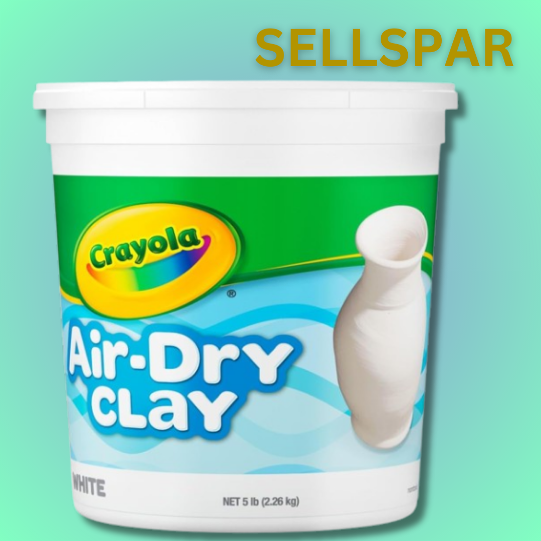 Crayola Air Dry Clay (5lbs) – Natural White Modeling Clay for Kids, Bulk Craft Supplies