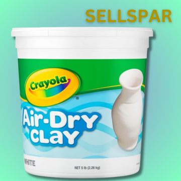 Crayola Air Dry Clay (5lbs) – Natural White Modeling Clay for Kids, Bulk Craft Supplies