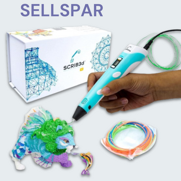 SCRIB3D P1 3D Printing Pen – Includes Pen, PLA Filament, Stencil Book, Project Guide & Charger