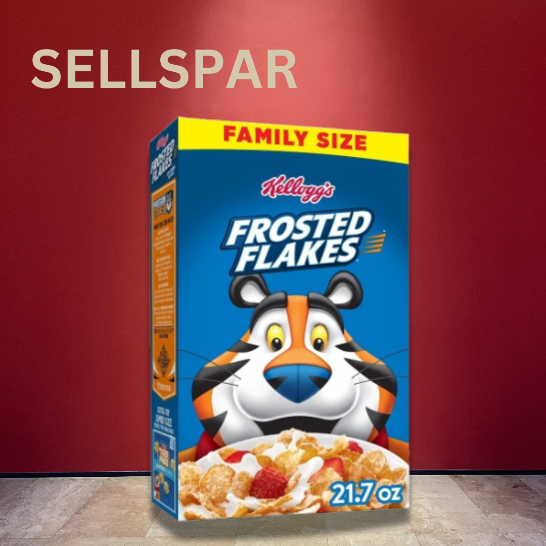 Kellogg's Frosted Flakes Cereal – Family Size, 21.7oz Box, Original Flavor